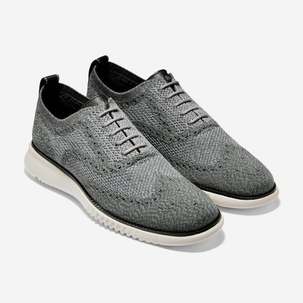 Brand New Cole Haan 2.ZERØGRAND Stitchlite Wingtip Oxfords Magnet-Ironstone 11.5